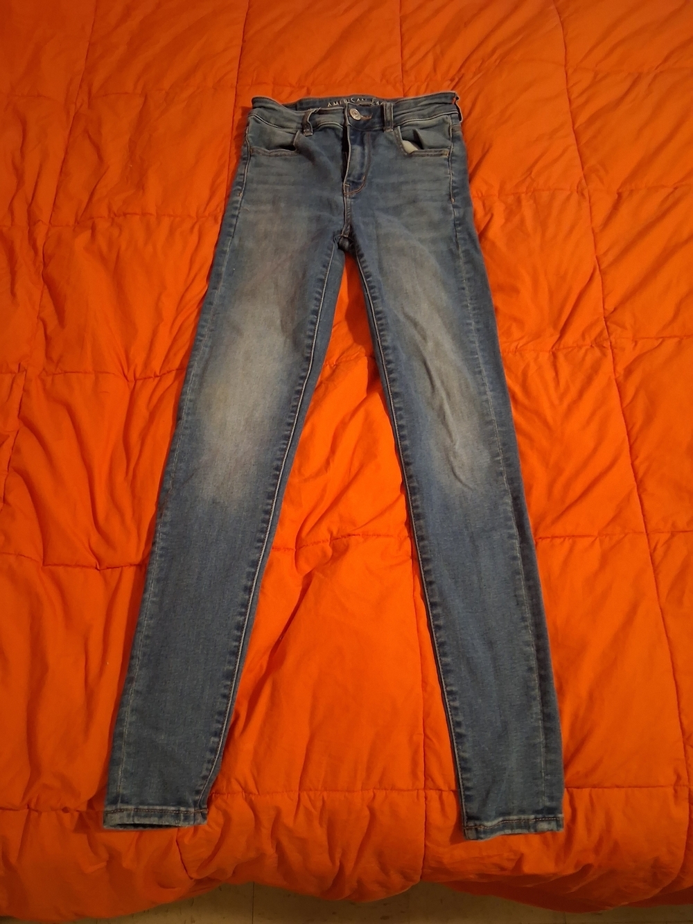 American Eagle Next Level Stretch Hi-Rise Jegging Blue Denim Jeans